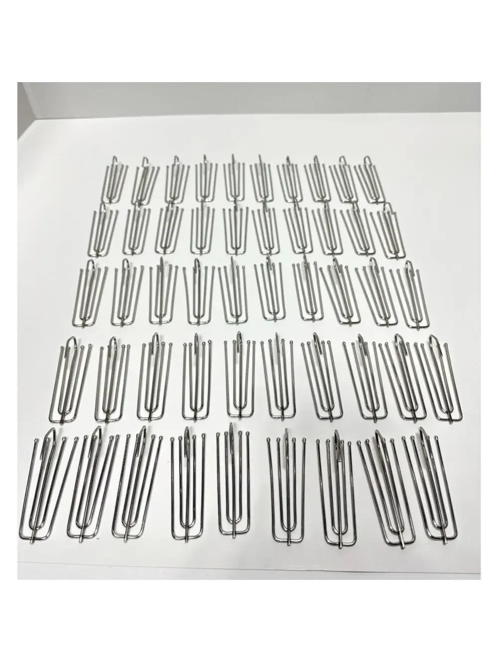 Pinch Pleated Curtain Hooks 49pcs Silver Metal Easy Pleat Drapery Hooks New